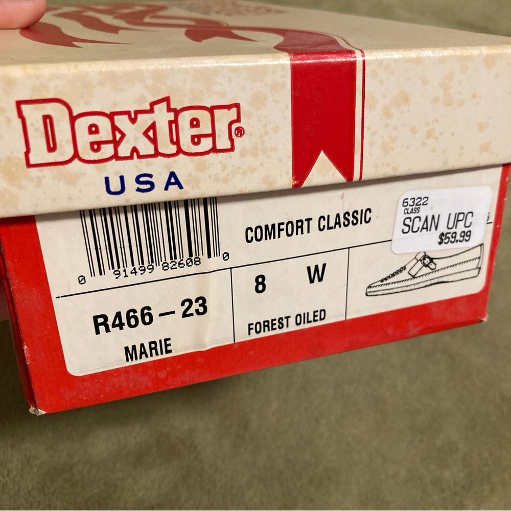 NIB Vintage Dexter Comfort Classic Leather Sandal Shoe Size 8W - Picture 14 of 15